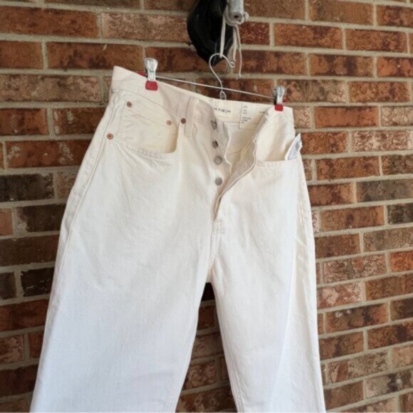 Aritzia   NEW Denim Forum The Joni High Rise Loose  High-waisted jeans Bone - Picture 5 of 13